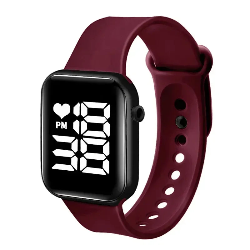 Brand Sports Electronic Watch for Women and Men Digital Watch Children Big Screen Square LED Student Wrist Watches Montre Femme