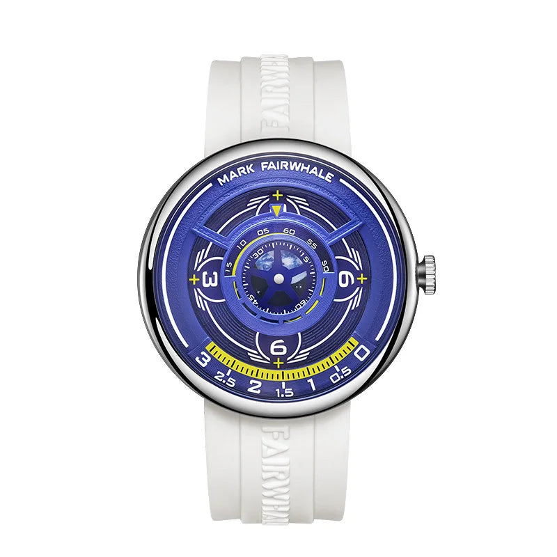 Mark Fairwhale 5990 Trendy Casual Earth 3D Relojes Hombre Fashionable Luminous Wristwatch for Men