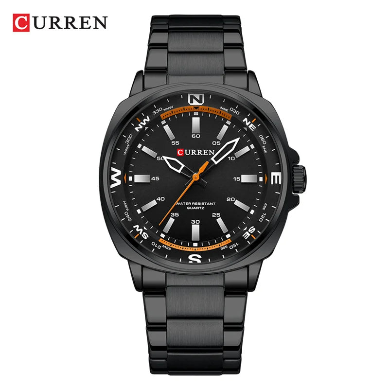 CURREN 8455 Top Brand Classic Business Watches Simple Men Business Stainless Steel Strap