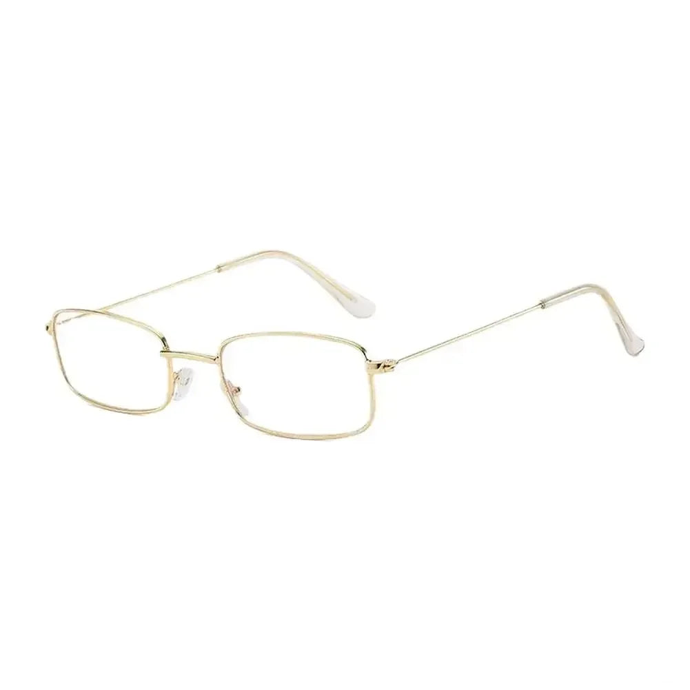 Fashion Small Square Glasses Frame for Women Metal Blue Light Blocking Glasses Japanese Men Retro Trendy Reading Y2K Eyeglasses