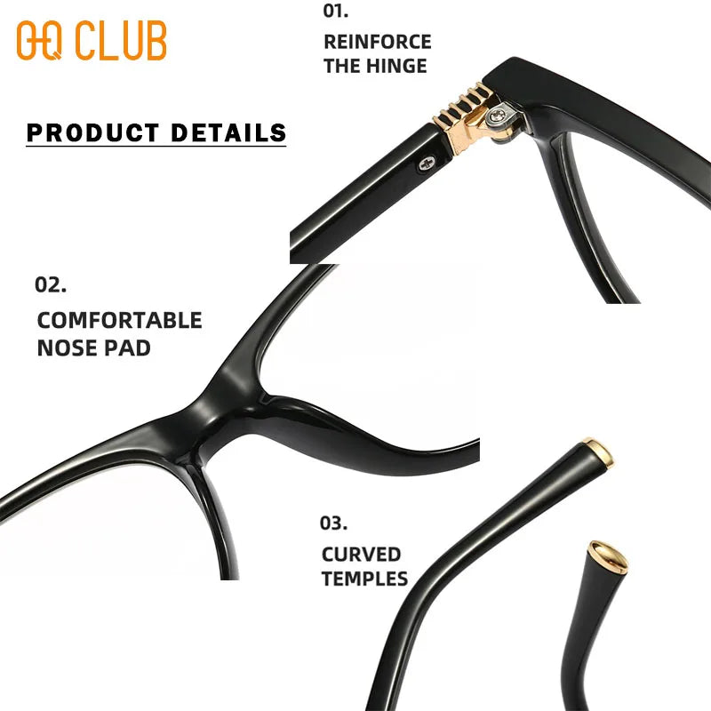 O-Q CLUB Women's Grade Glasses Eye Glass for Woman Sunglass Men Lunette Myopia Eyeglasses Photochromic Lenses to Read Eyewear