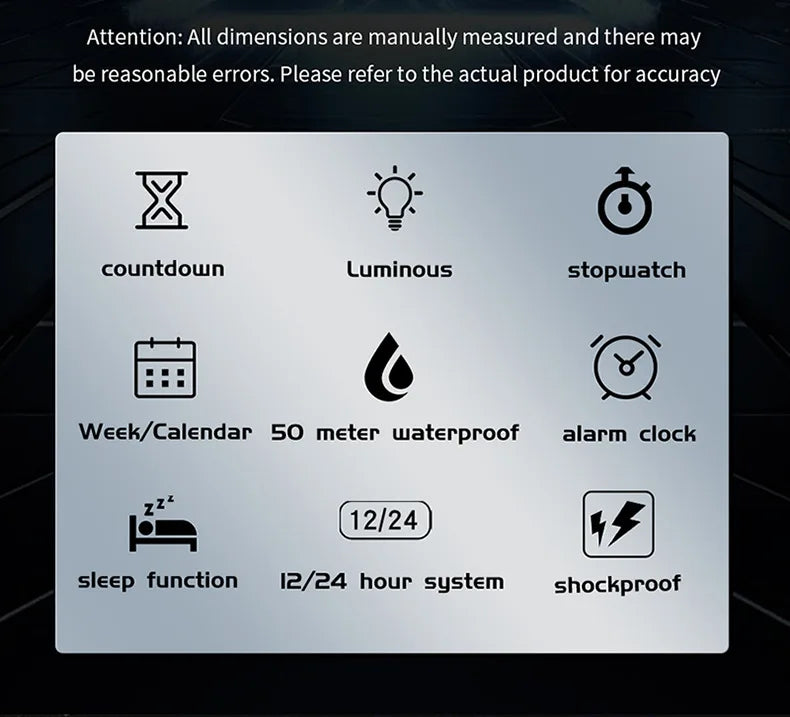 SANDA 2162 Men Electronic Watch Multifunctional Wristwatch