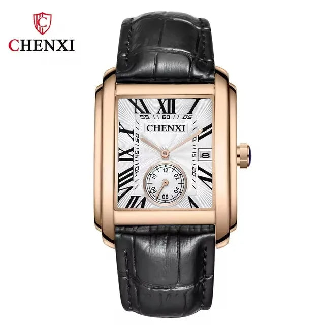 CHENXI 8216 Elegant Waterproof Square Men's Quartz Watch