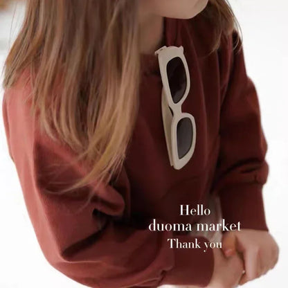 Children Cute Vintage Frosted Rectangle Sunglasses Outdoor Girls Boys Sweet Sun glasses Protection Classic Kids eyewear UV400