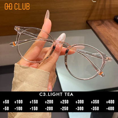 O-Q CLUB Retro Round Men and Women Optical Prescription Glasses