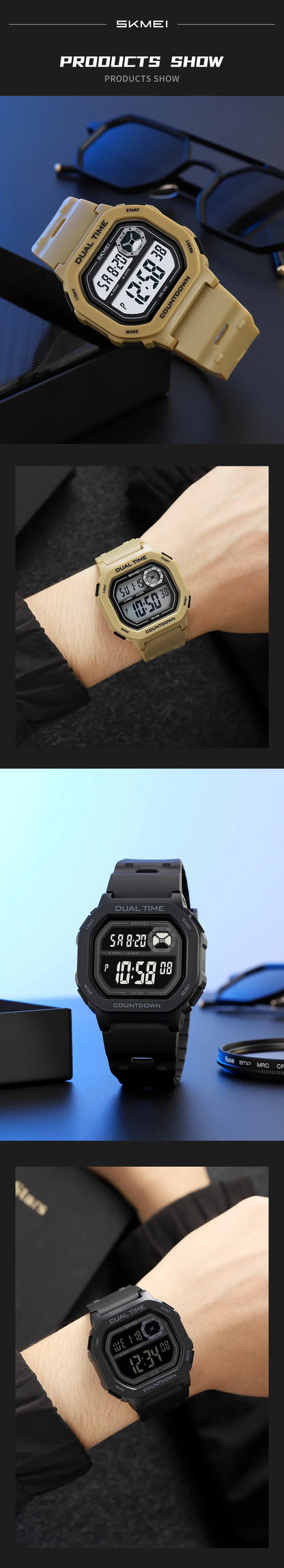 SKMEI 2543 Original Light Display Digital Watch Chronograph Men's Watches