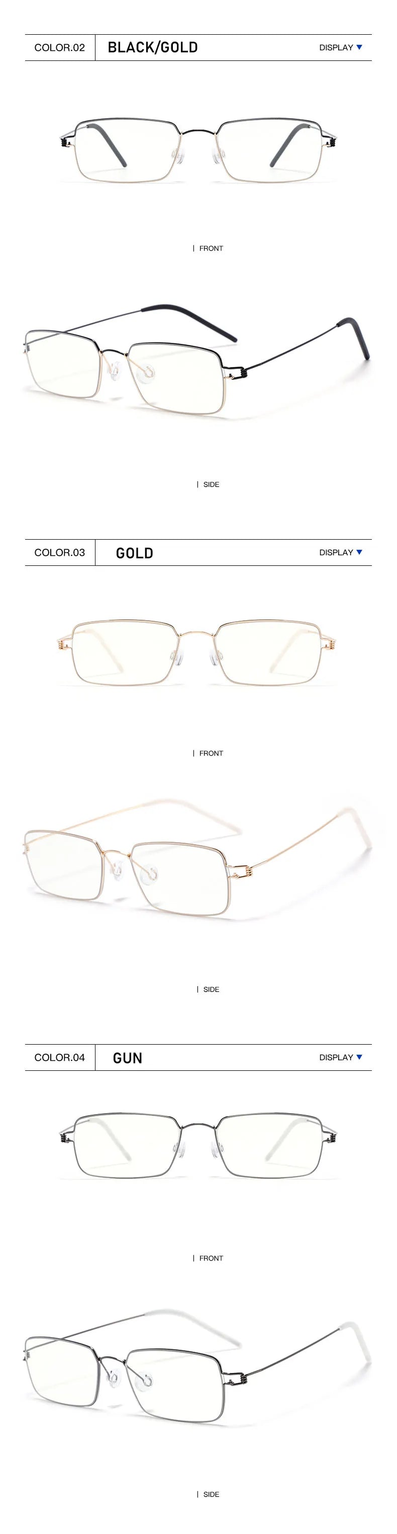 O-Q CLUB Blue Light Blocking Glasses for Myopia Men Computer Lenses to Read Eyewear