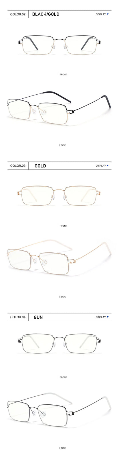 O-Q CLUB Blue Light Blocking Glasses for Myopia Men Computer Lenses to Read Eyewear