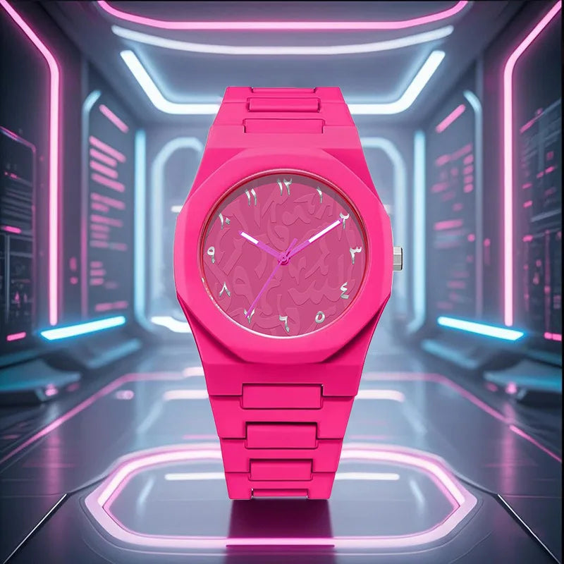 Classic Men Women Watch Simple Plastic Strap Color Quartz Watches Exquisite Business Round Dial Wristwatch Men Clock Gifts