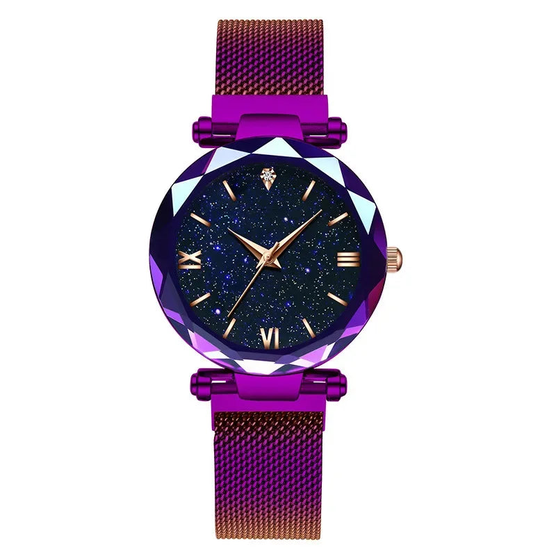 Luxury Starry Sky Women Watches Magnetic Mesh Belt Band Watch Women's Fashion Dress Wristwatch Zegarek Damski Reloj Mujer
