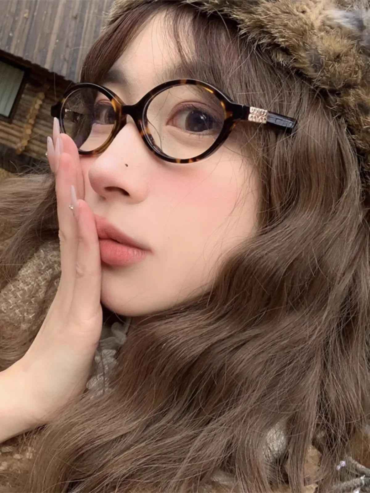 Y2K Retro Oval Frame Glasses Women Leopard Ins Sweet Cool Eyewear Trend Brand Reading Computer Anti Blue Light Eyeglasses