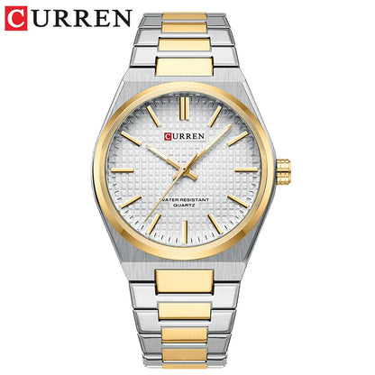 CURREN 8439 Quartz Wristwatch  Stainless Steel Strap Wristwatch for Men Gift