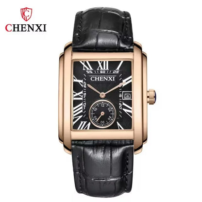 CHENXI 8216 Elegant Waterproof Square Men's Quartz Watch