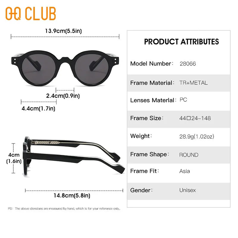 O-Q CLUB Round Glasses for Woman Eyeglass Frames Sunglasses Man Eyeglasses Men Computer Eyepieces Reading Frame Magnifying Women
