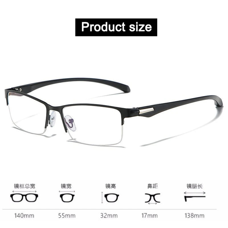 Titanium Transition Photochromic Progressive Reading Glasses Men Hyperopia Presbyopia diopters Outdoor Presbyopia Lens Eyewears