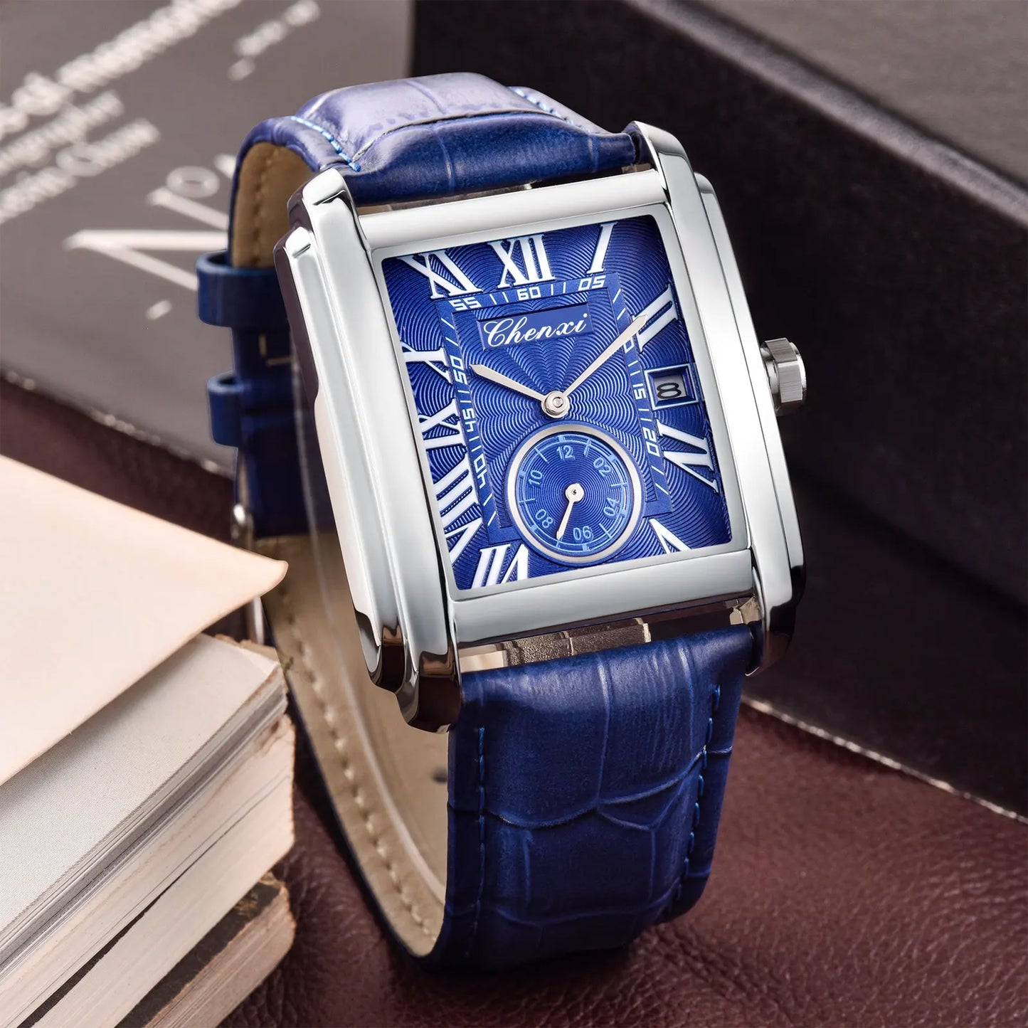 CHENXI 8216 Elegant Waterproof Square Men's Quartz Watch