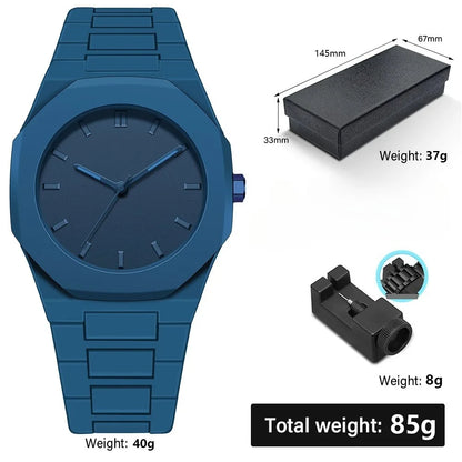 Minimalist Design Quartz Watch for Men Casual Lightweight Plastic Strap Waterproof Sports Business Watches Man Creative Clock