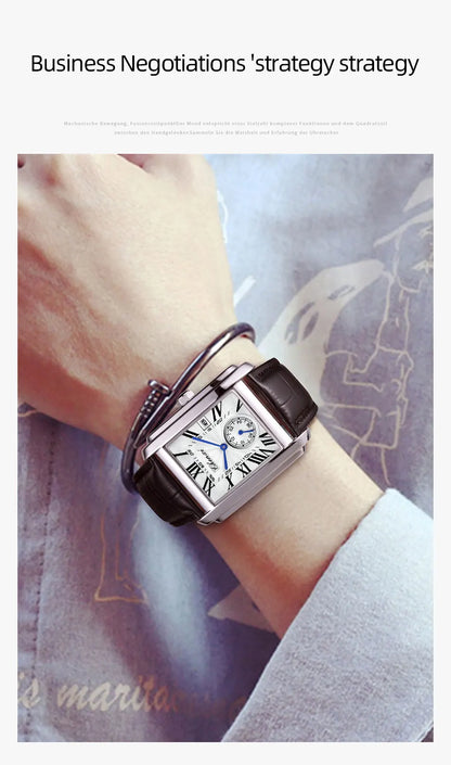 CHENXI 8216 Elegant Waterproof Square Men's Quartz Watch