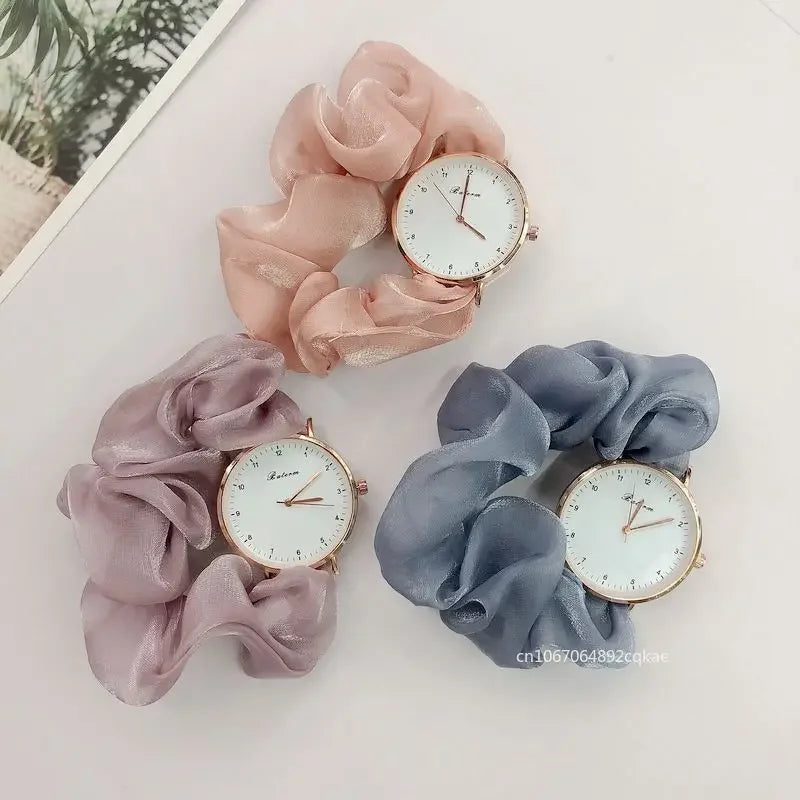 Creative Ribbon Digital Watch Fairy Elegant Personality Student Girl Ribbon Watch Without Clasp Bracelet Watch Clock Gift Reloj