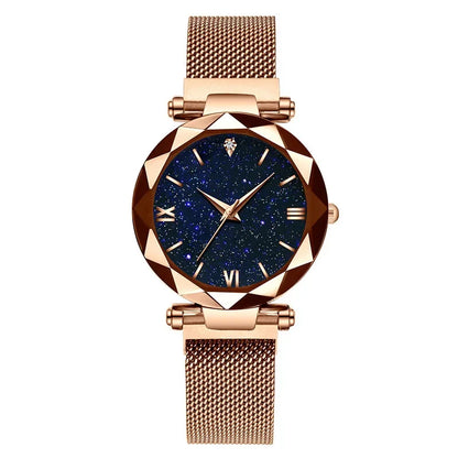 Luxury Starry Sky Women Watches Magnetic Mesh Belt Band Watch Women's Fashion Dress Wristwatch Zegarek Damski Reloj Mujer