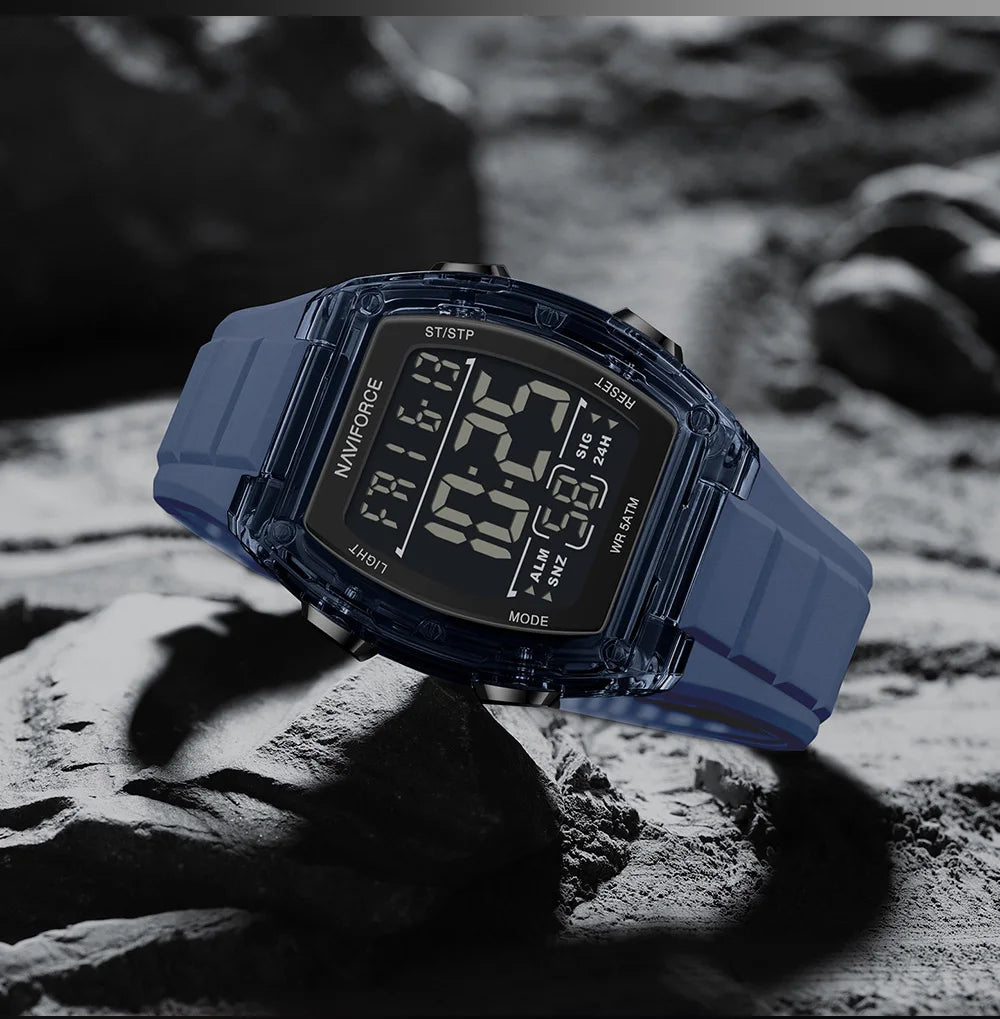 Naviforce 6106 Man Watch Clocks Outdoor Casual Sports LCD Digital Electronic Waterproof watch