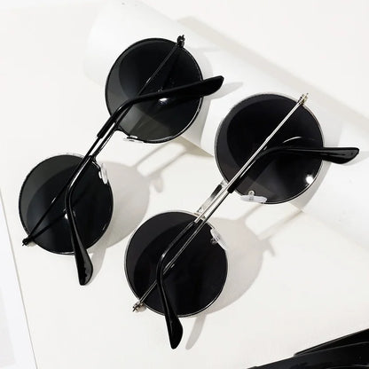 Small Round Sunglasses Women Men UV400 Metal Brand Designer Punk Sun Glasses