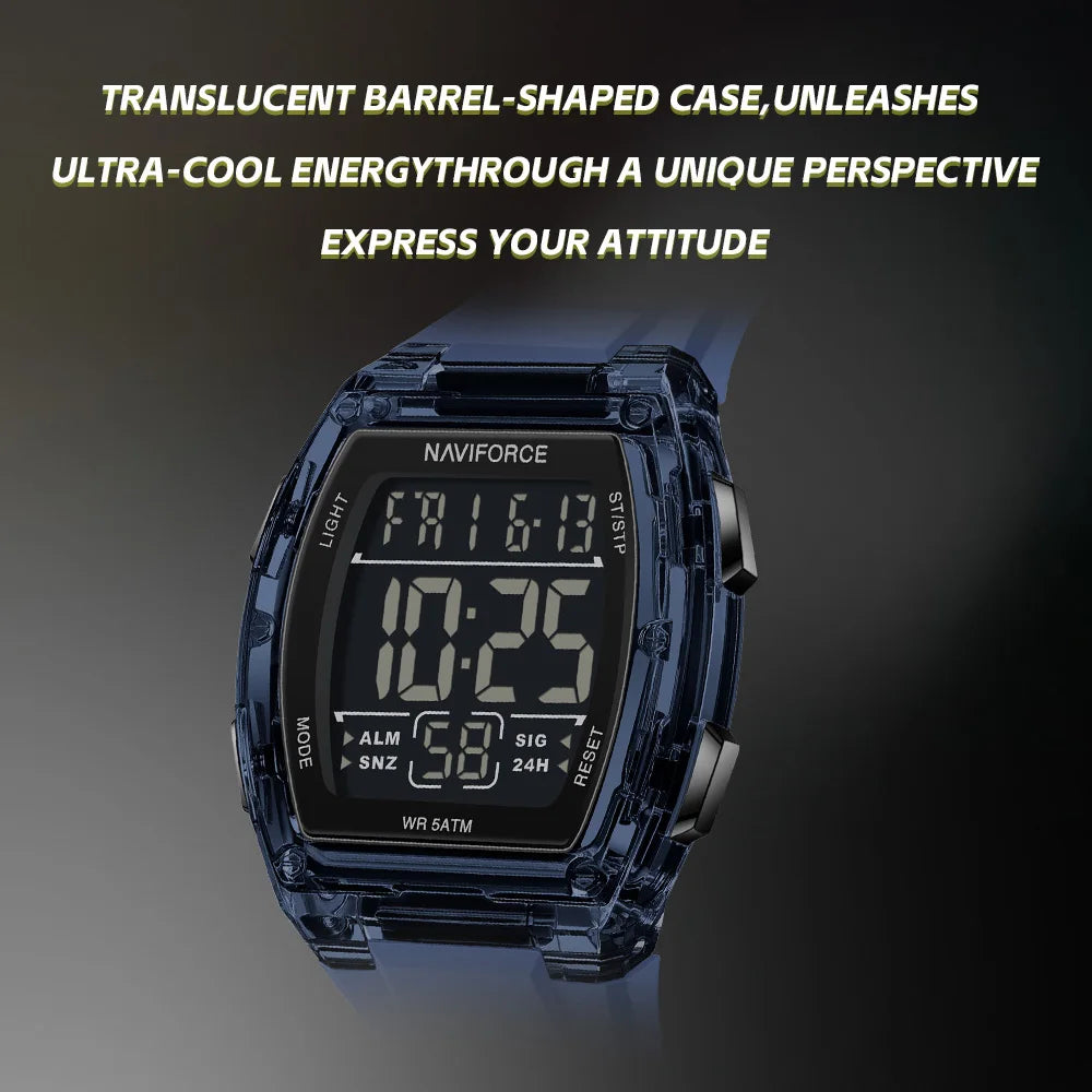 Naviforce 6106 Man Watch Clocks Outdoor Casual Sports LCD Digital Electronic Waterproof watch