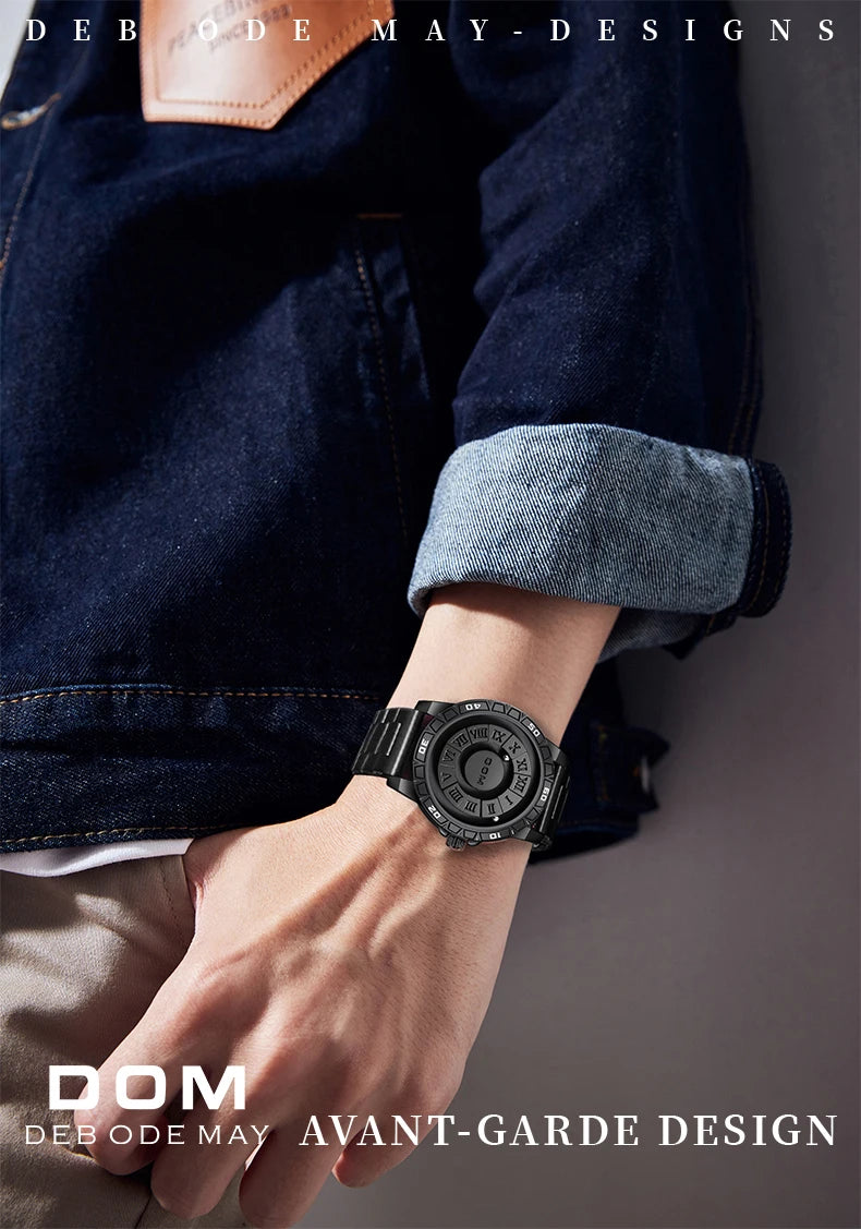 DOM 1726 Original New Design Magnetic Ball Concept Men's Fashion Cool Trend Minimalist watch