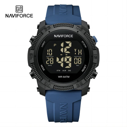 Naviforce 7104 Men Fashion Outdoor Watch Electronic LCD Digital Casual Watch