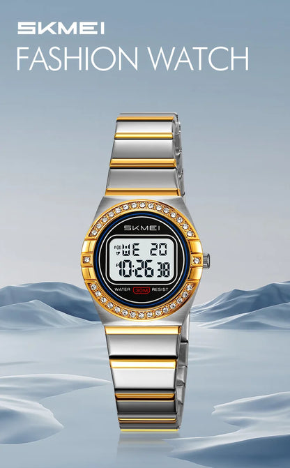 SKMEI 2446 Luxury Casual Female Girl Sports Watches Waterproof Digital Wristwatches