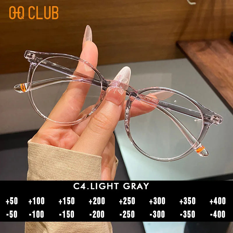 O-Q CLUB Retro Round Men and Women Optical Prescription Glasses