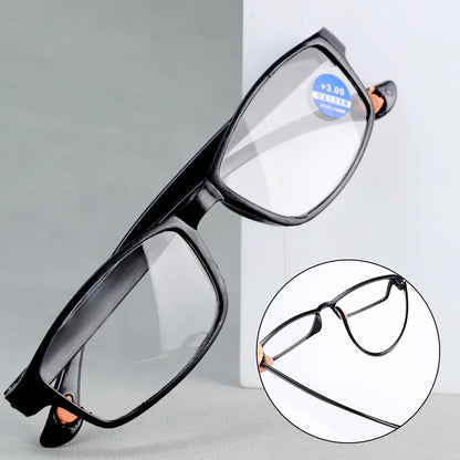 Reading Glasses for Men Women Sports Anti-blue Light Reading Eyewear Black Red Frame Presbyopia Eyeglasses +100 To+400 Glasses