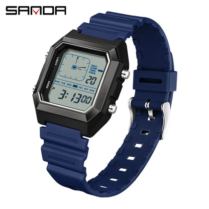 SANDA 6307 Sports Alarm Electronic Watch Digital Watches for Man Women Boys