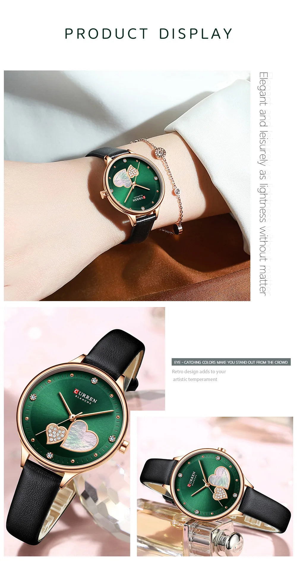 CURREN 9077 Luxury Fashion Women's Watch Waterproof Quartz Watch