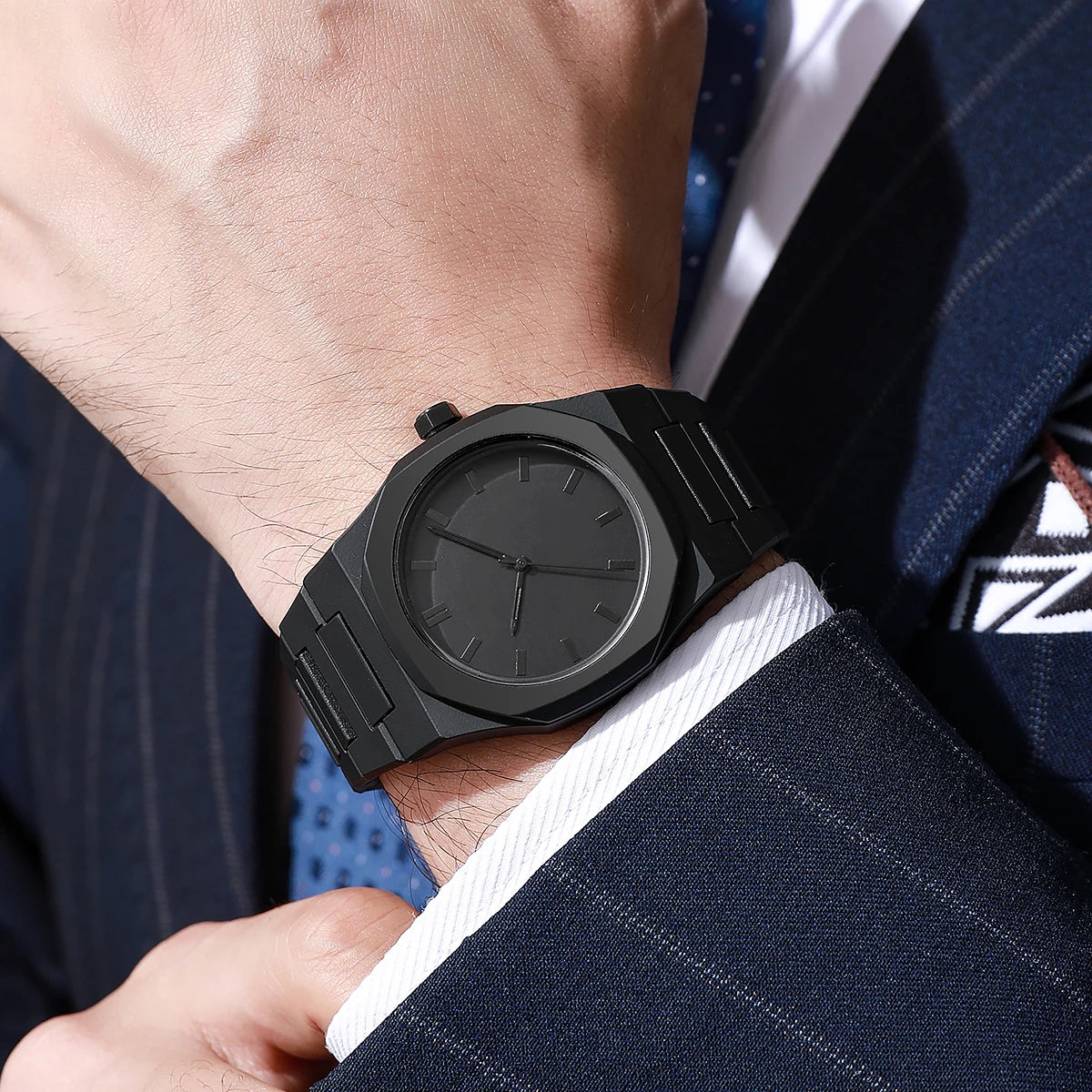 Modern Minimalist Personality Creative All-black Men's Watch Arabic
