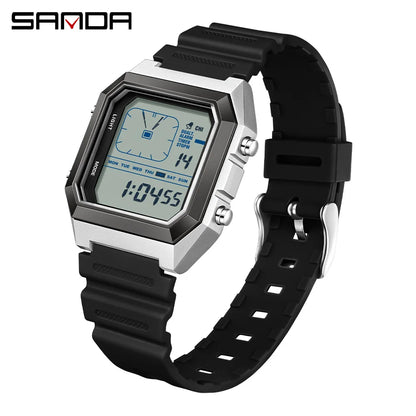 SANDA 6307 Sports Alarm Electronic Watch Digital Watches for Man Women Boys