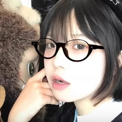 Japanese Small Oval Anti-Blue Light Glasses for Women