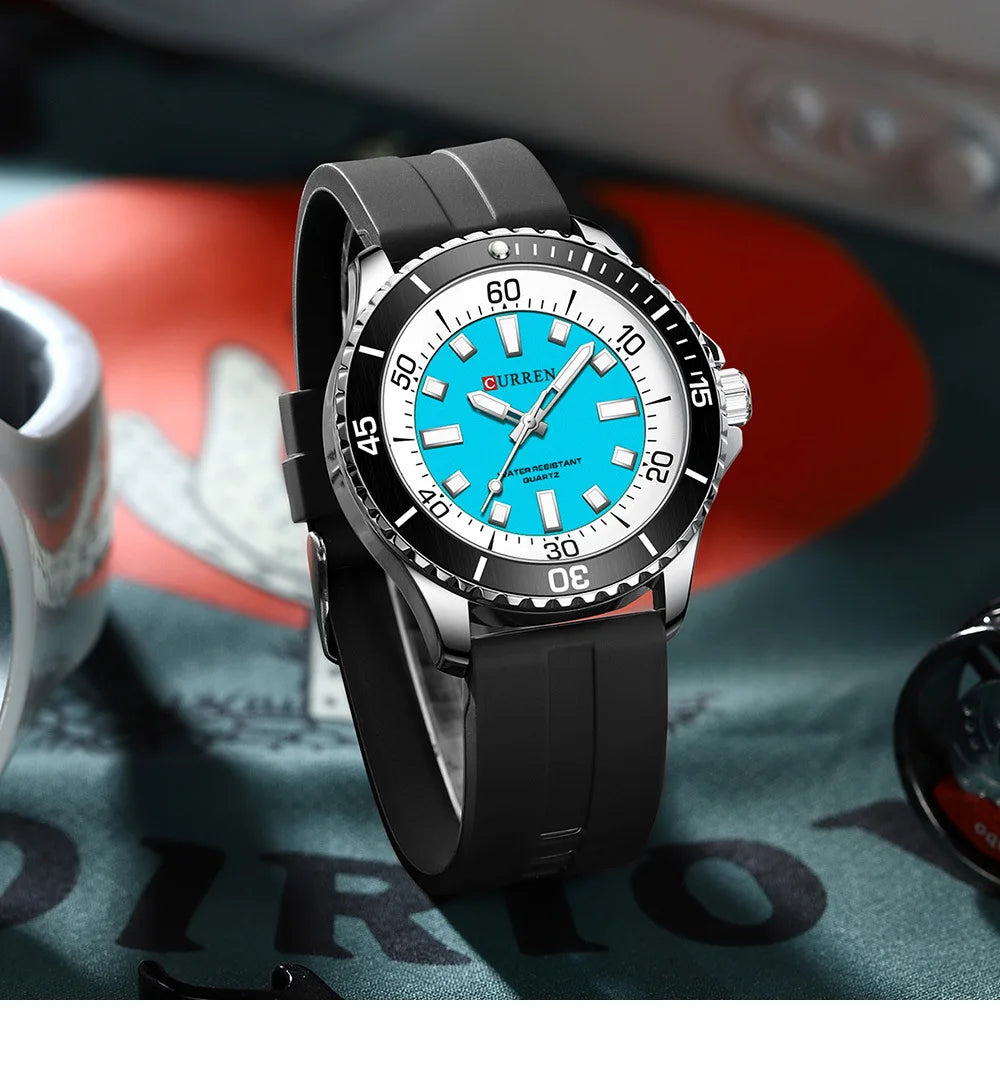 Curren 8448 Male reloj hombre lujo alta gama quartz Wristwatch