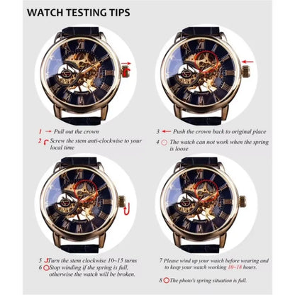 FORSINING 99A Men Mechanical Watches Luxury Fashion Elegant Genuine Leather Strap Wrist Watches for Male Clock
