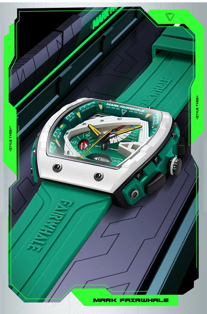 Mark Fairwhale 5690 Life Waterproof Men's Watches Chronograph Quartz Watch for Man Luminous Silicone Wristwatch Male Date Clock