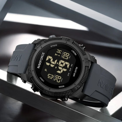 Naviforce 7104 Men Fashion Outdoor Watch Electronic LCD Digital Casual Watch