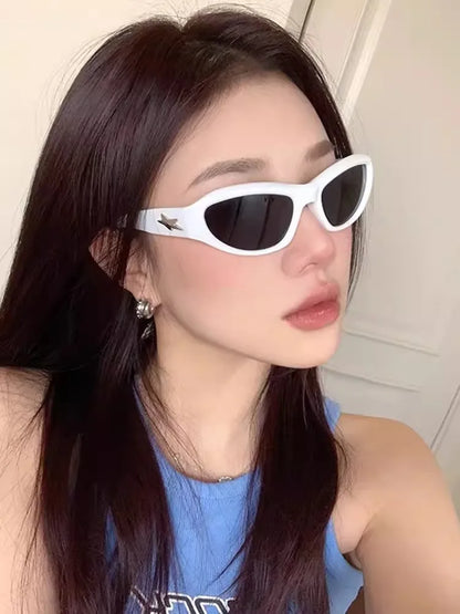 Star Steampunk Y2K Sunglasses Women Men Brand Design Sports Punk Sunglasses