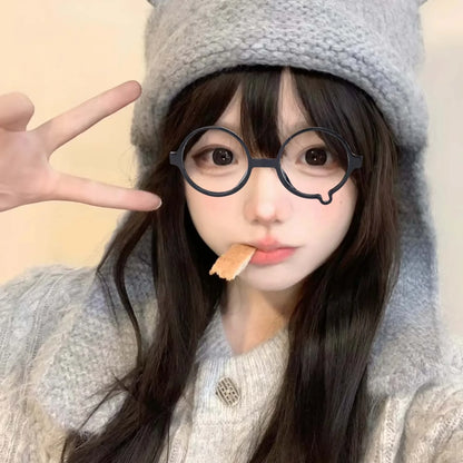 Unisex Japanese Anime Y2K Teardrop No Lenses Eyeglass