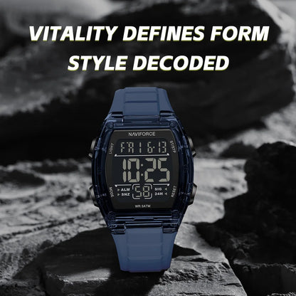 Naviforce 6106 Man Watch Clocks Outdoor Casual Sports LCD Digital Electronic Waterproof watch