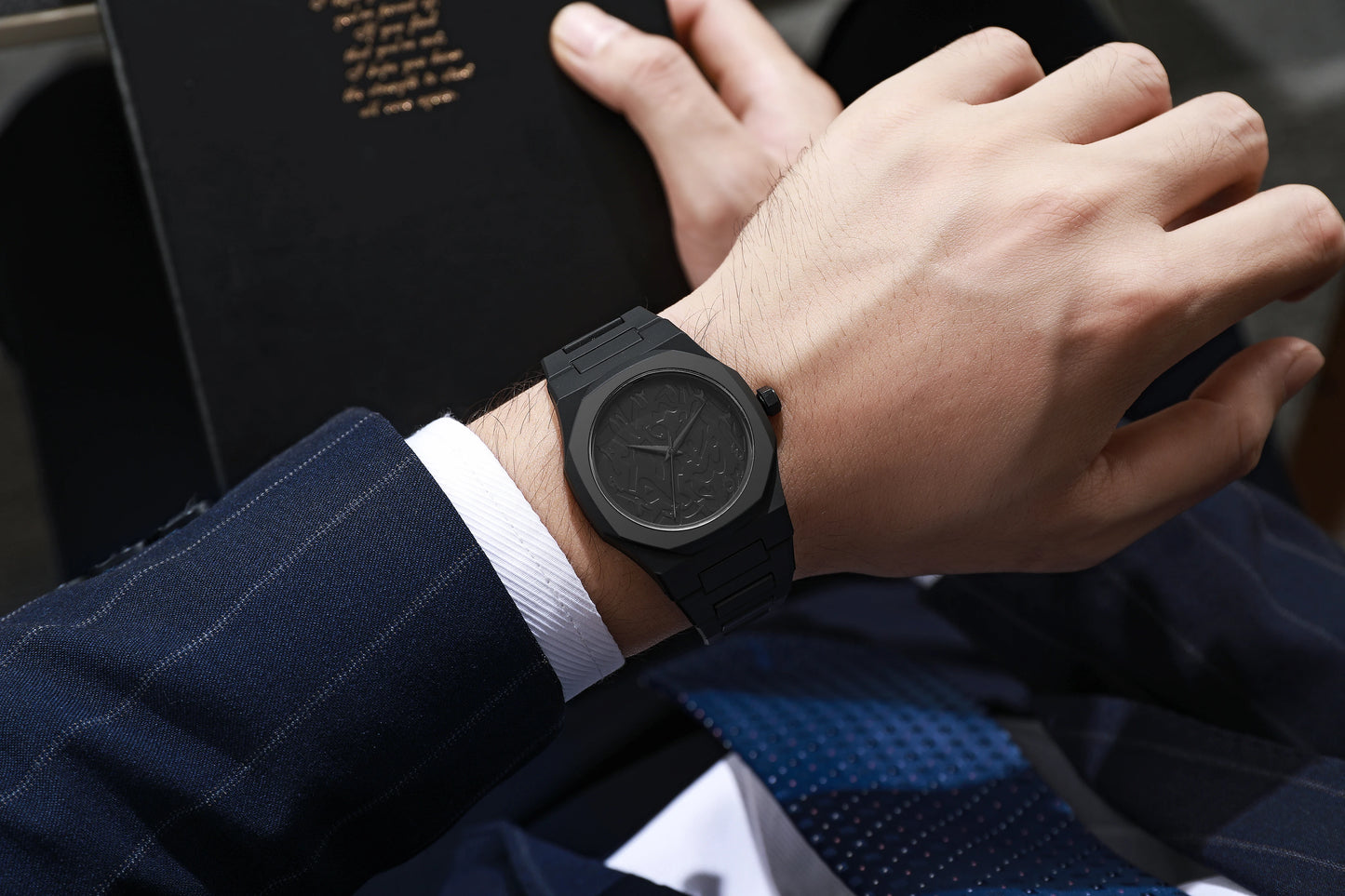 Modern Minimalist Personality Creative All-black Men's Watch Arabic