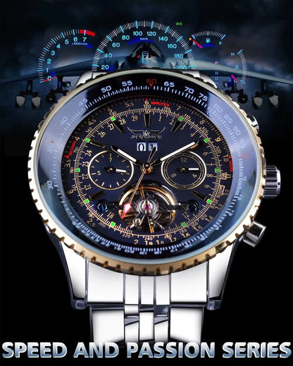 JARAGAR 034 Men's Big Dial Watch Military Pilot Date Month Business Watch