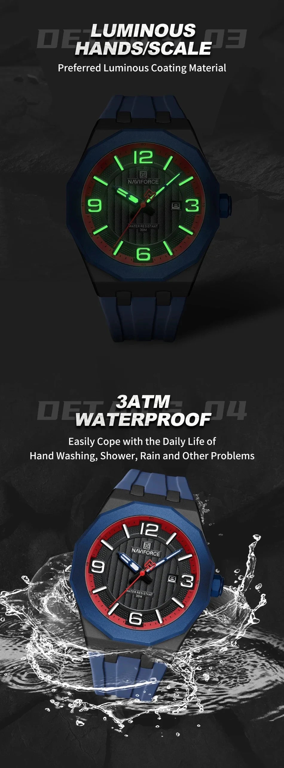 Naviforce 8079 Luxury Men's Business Watch