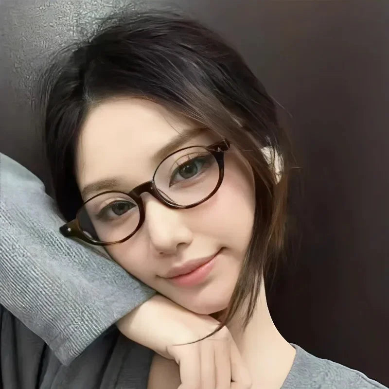 Japanese Small Oval Anti-Blue Light Glasses for Women