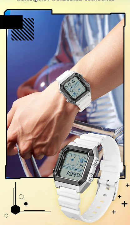 SANDA 6307 Sports Alarm Electronic Watch Digital Watches for Man Women Boys