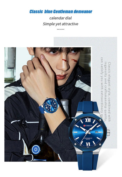 Curren 8465 Fashion Factory Brand Watches for Men  with Date Simple Quartz Clock